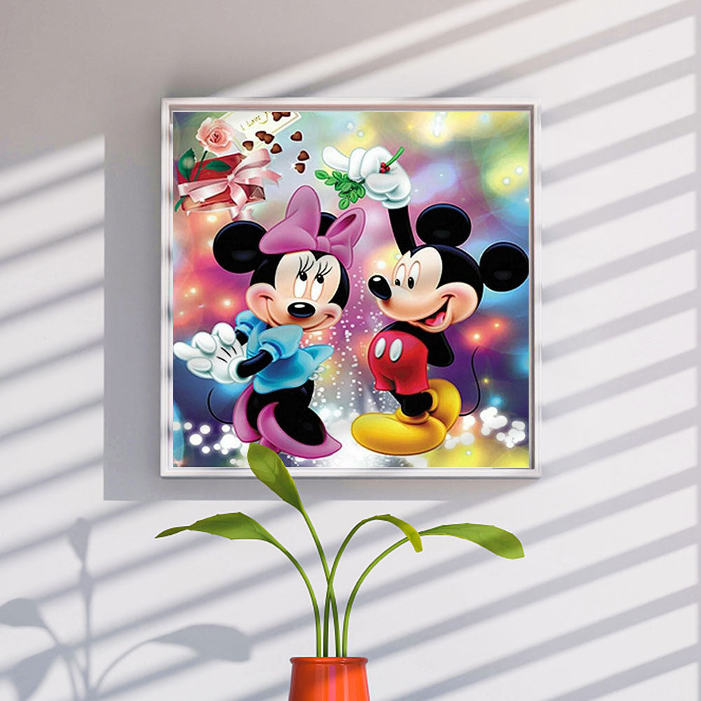 Mickey And Minnie - Full Round Drill Diamond Painting 40*40CM