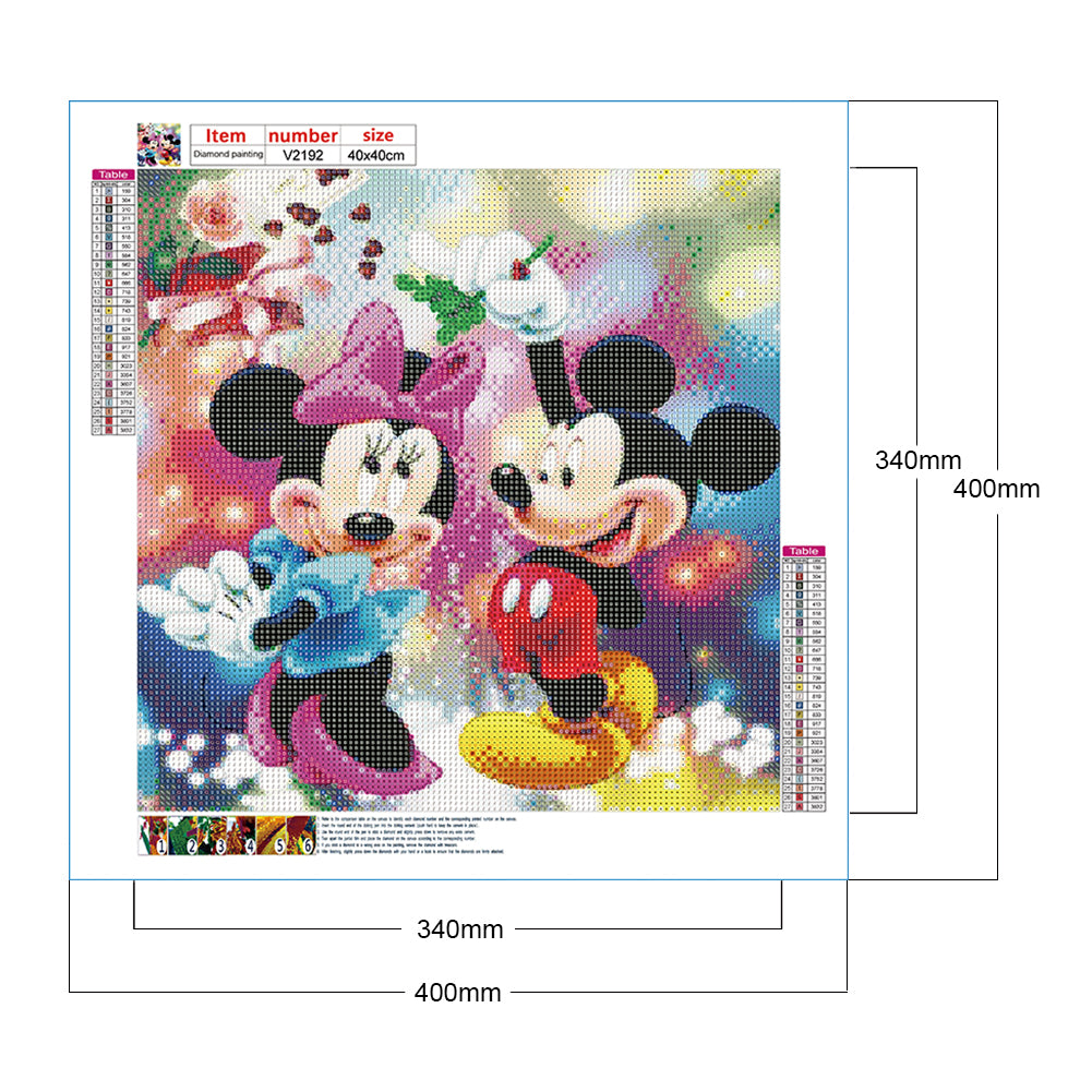 Mickey And Minnie - Full Round Drill Diamond Painting 40*40CM