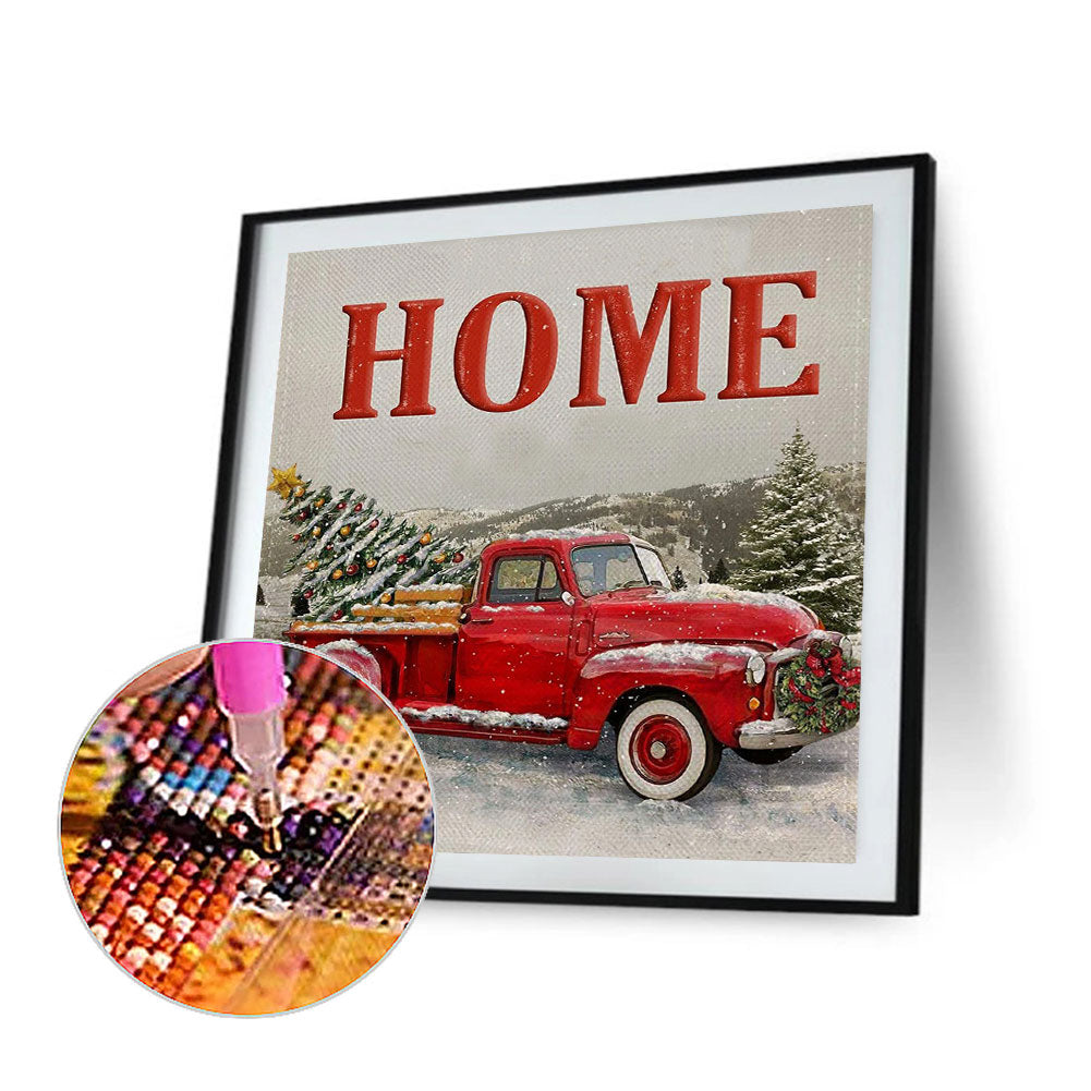 Christmas Jeep - Full Round Drill Diamond Painting 40*40CM