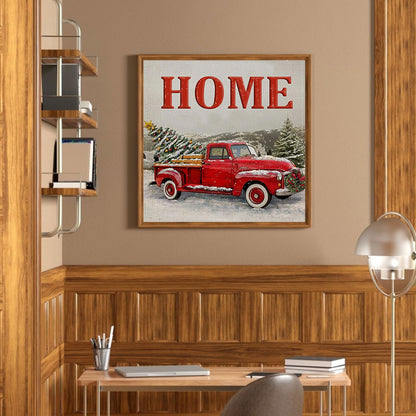 Christmas Jeep - Full Round Drill Diamond Painting 40*40CM