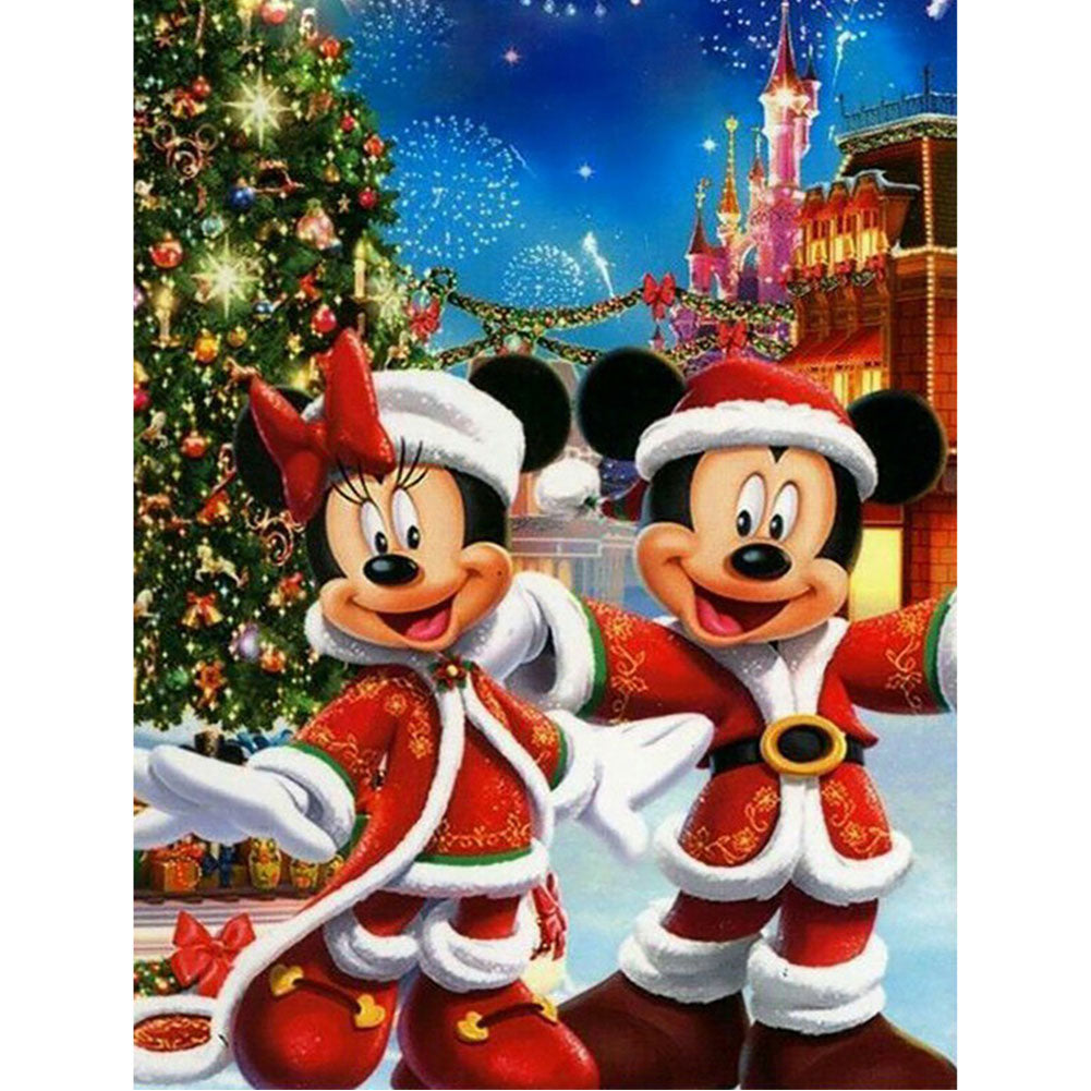 Christmas Mickey - Full Round Drill Diamond Painting 40*50CM