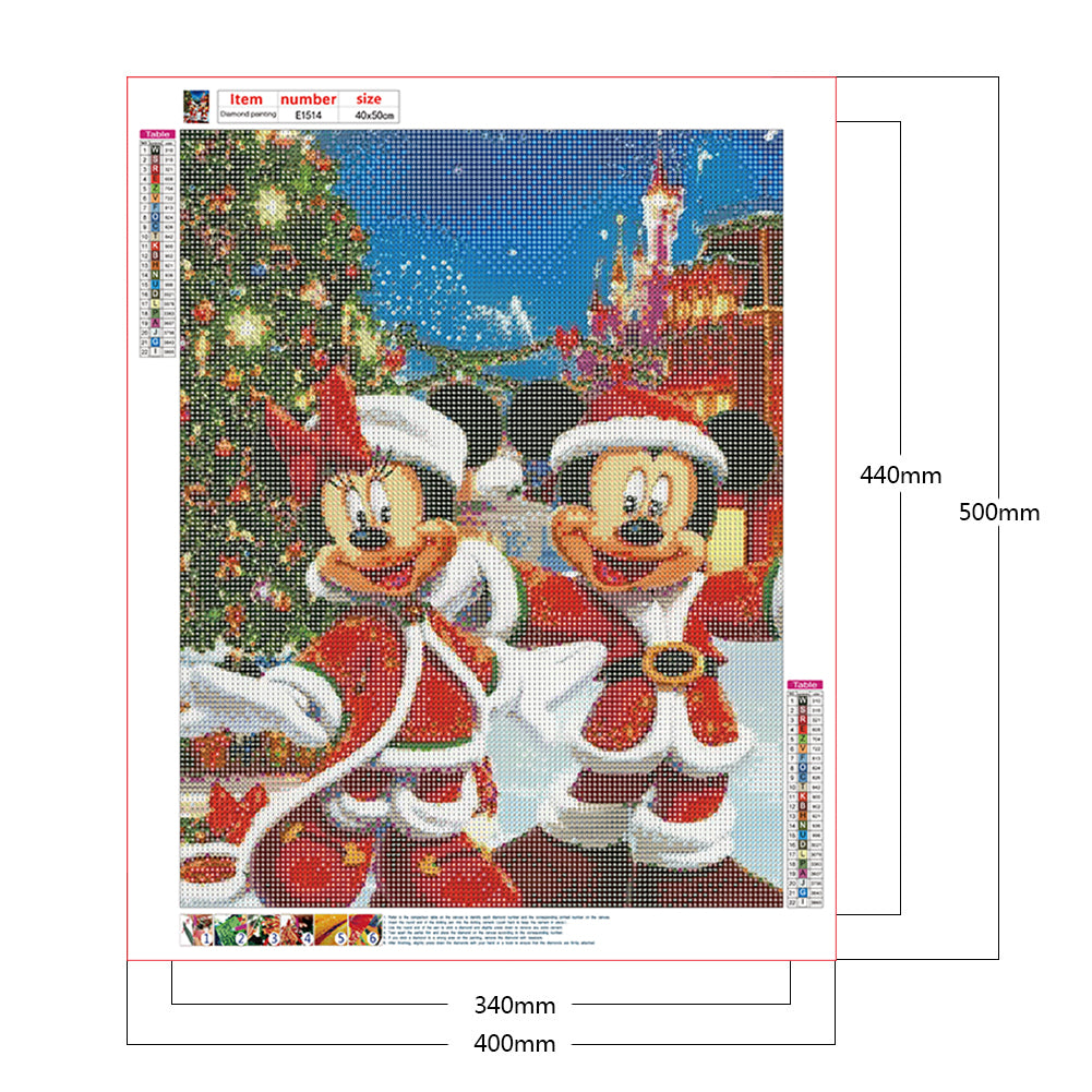 Christmas Mickey - Full Round Drill Diamond Painting 40*50CM