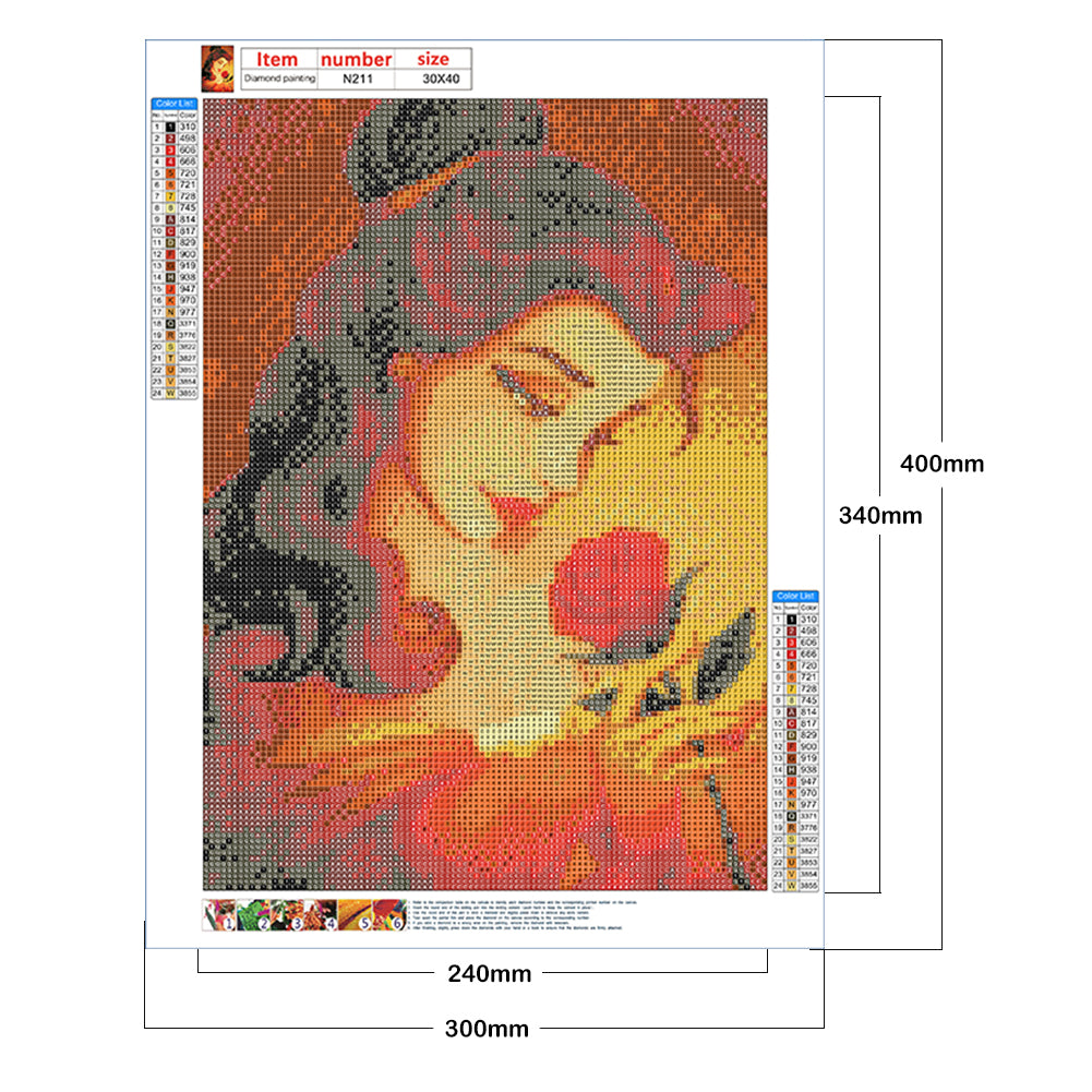 Disney Princess - Full Square Drill Diamond Painting 30*40CM