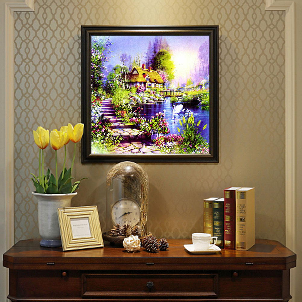 Houses - Full Round Drill Diamond Painting 40*40CM