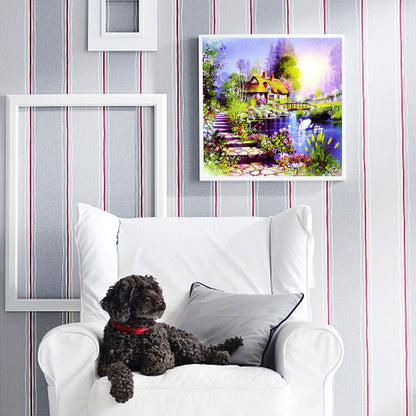 Houses - Full Round Drill Diamond Painting 40*40CM