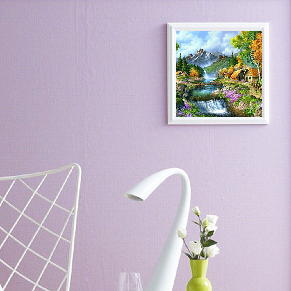 Houses - Full Round Drill Diamond Painting 40*40CM