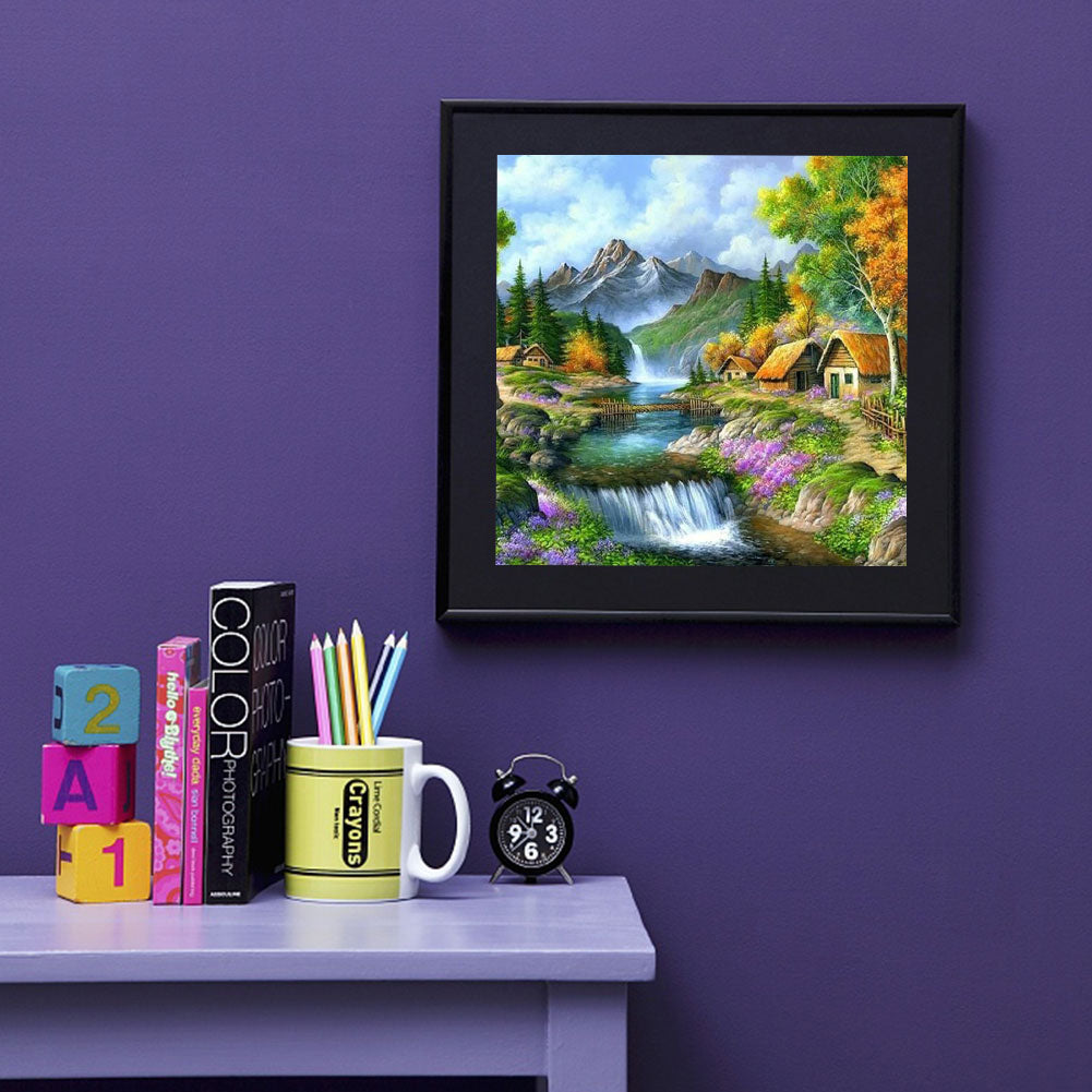 Houses - Full Round Drill Diamond Painting 40*40CM