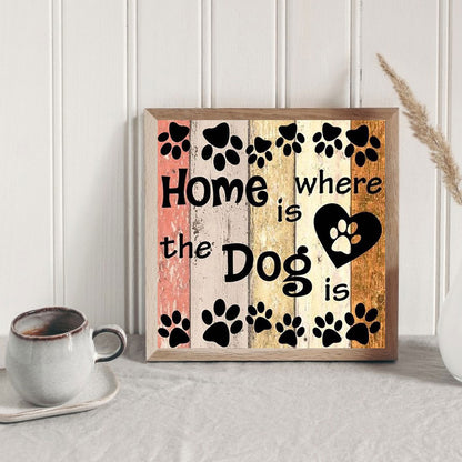 English Dog Footprints - Full Round Drill Diamond Painting 40*40CM