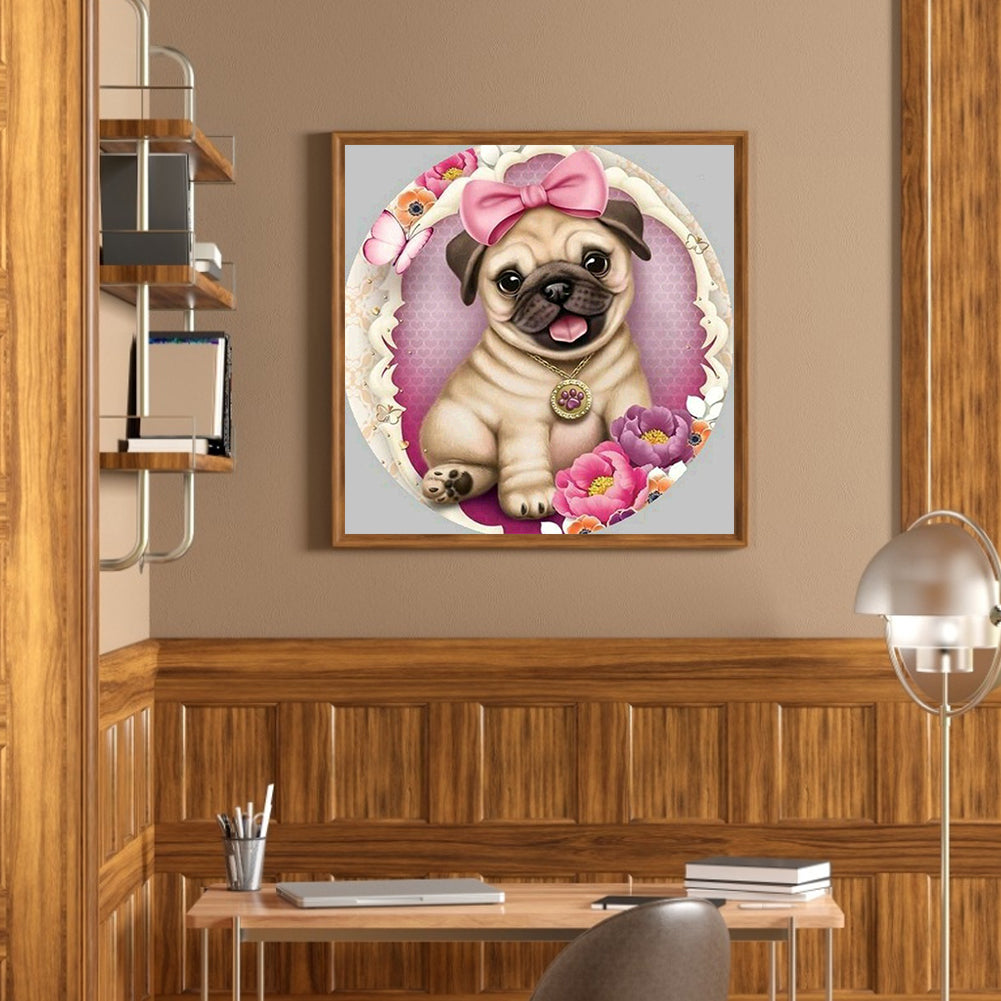 Pug Dog - Full Square Drill Diamond Painting 30*30CM