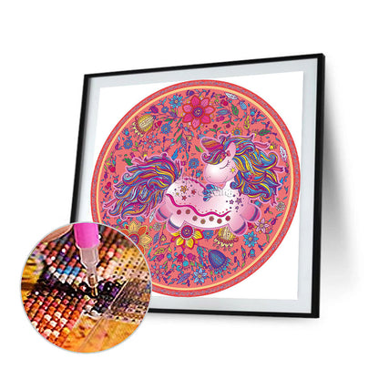 Unicorn Circle Pattern - Full Round Drill Diamond Painting 40*40CM