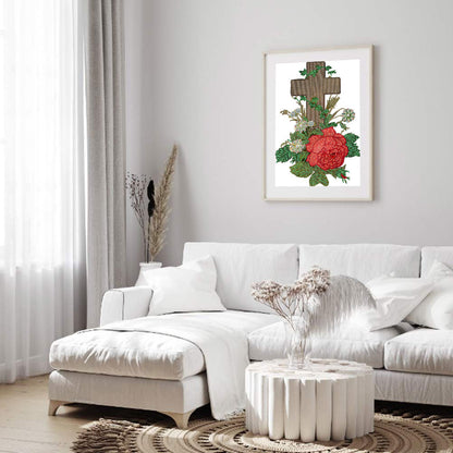 Cross - Special Shaped Drill Diamond Paiting 30*40CM