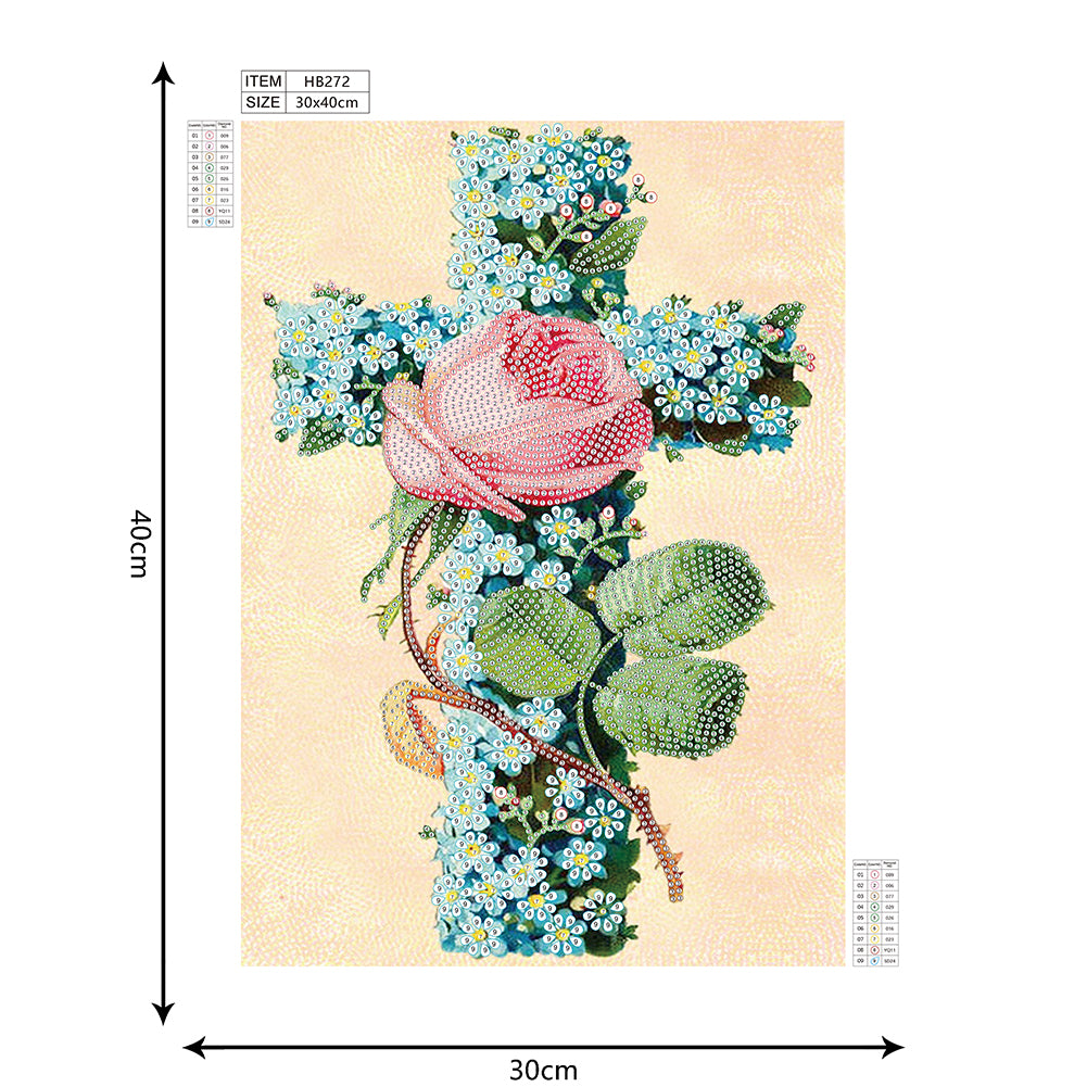 Cross - Special Shaped Drill Diamond Paiting 30*40CM