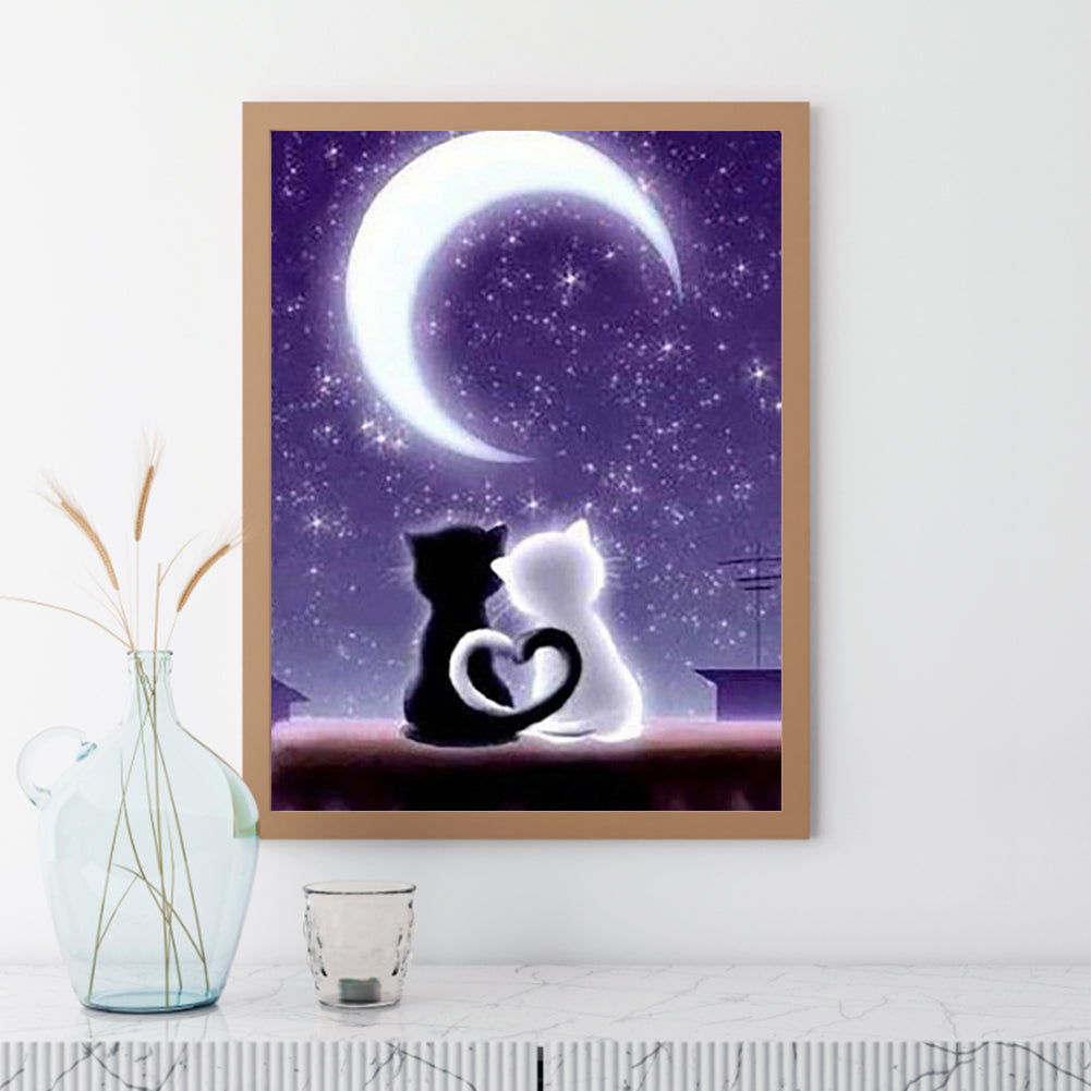 Black Cat - Full Round Drill Diamond Painting 30*40CM