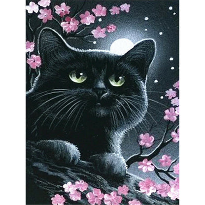 Black Cat - Full Round Drill Diamond Painting 30*40CM