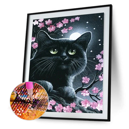 Black Cat - Full Round Drill Diamond Painting 30*40CM