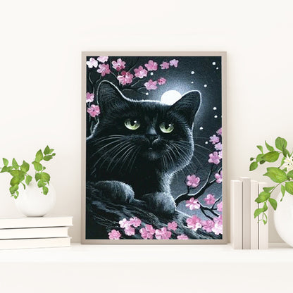 Black Cat - Full Round Drill Diamond Painting 30*40CM