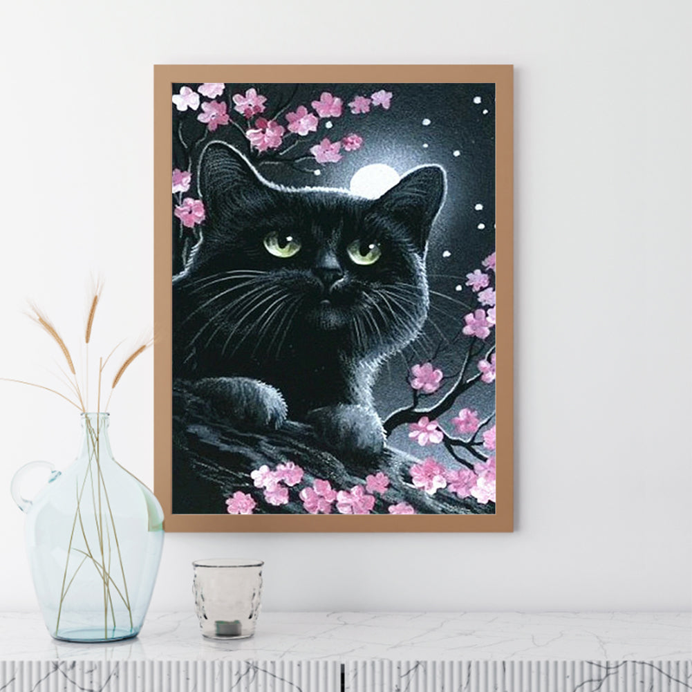 Black Cat - Full Round Drill Diamond Painting 30*40CM