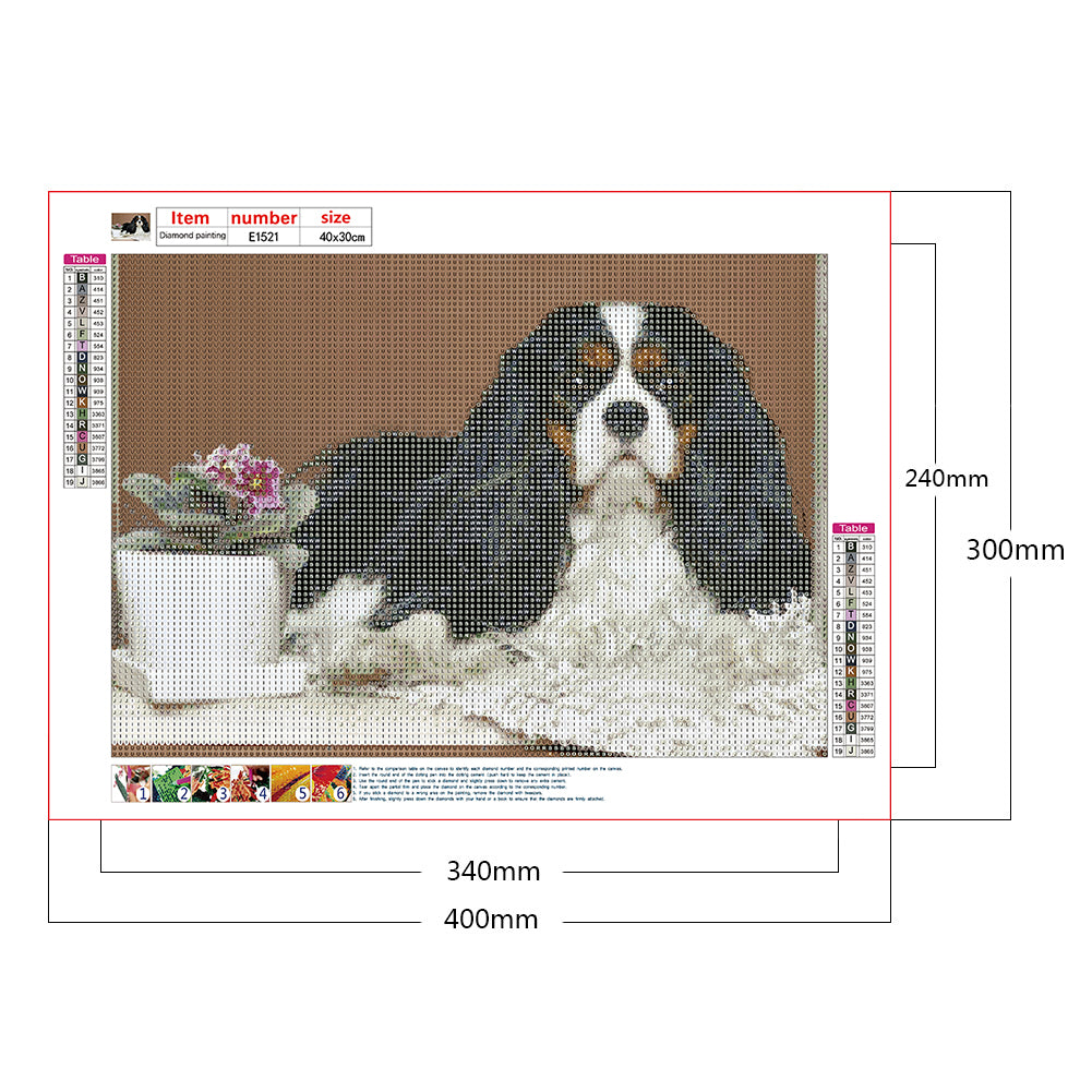 Dog - Full Round Drill Diamond Painting 40*30CM