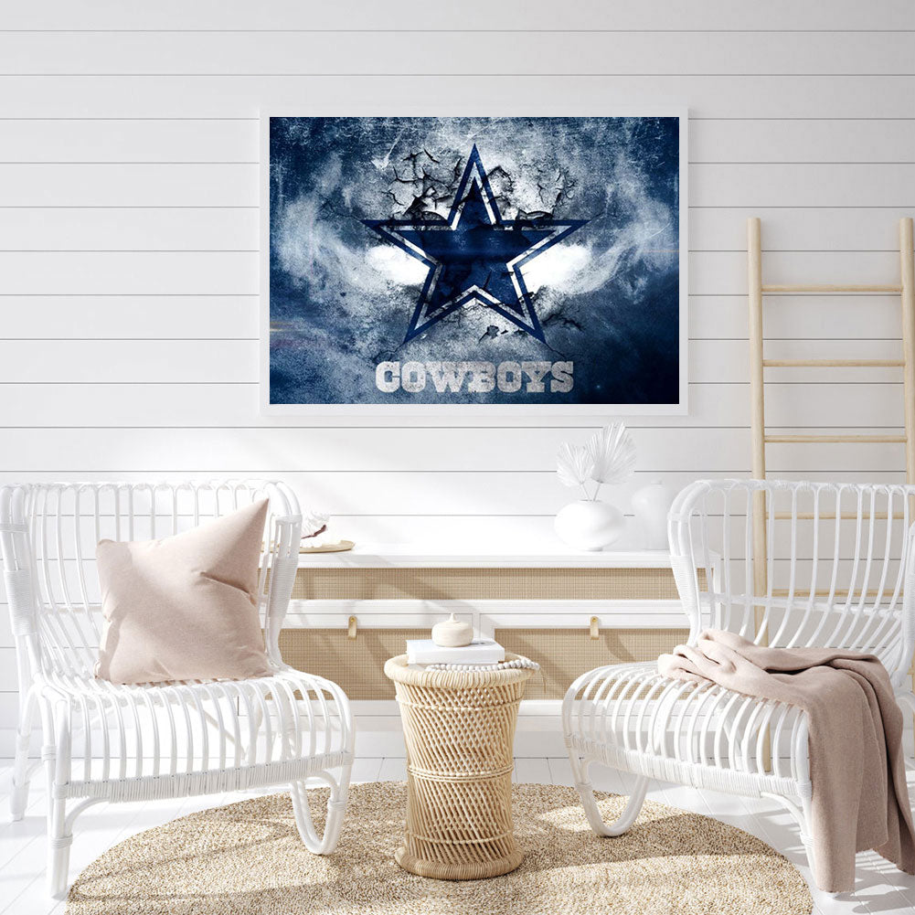 Dallas Cowboys Logo - Full Round Drill Diamond Painting 60*50CM