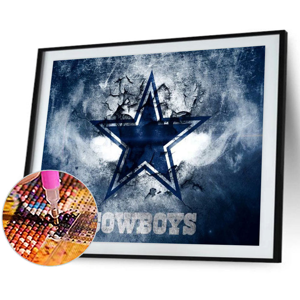 Dallas Cowboys Logo - Full Round Drill Diamond Painting 60*50CM