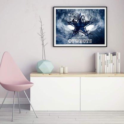 Dallas Cowboys Logo - Full Round Drill Diamond Painting 60*50CM