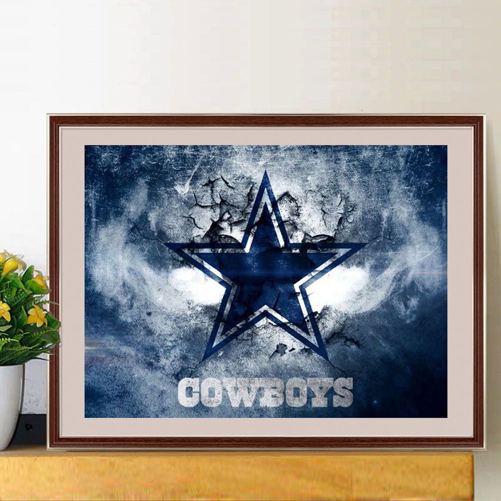 Dallas Cowboys Logo - Full Round Drill Diamond Painting 60*50CM