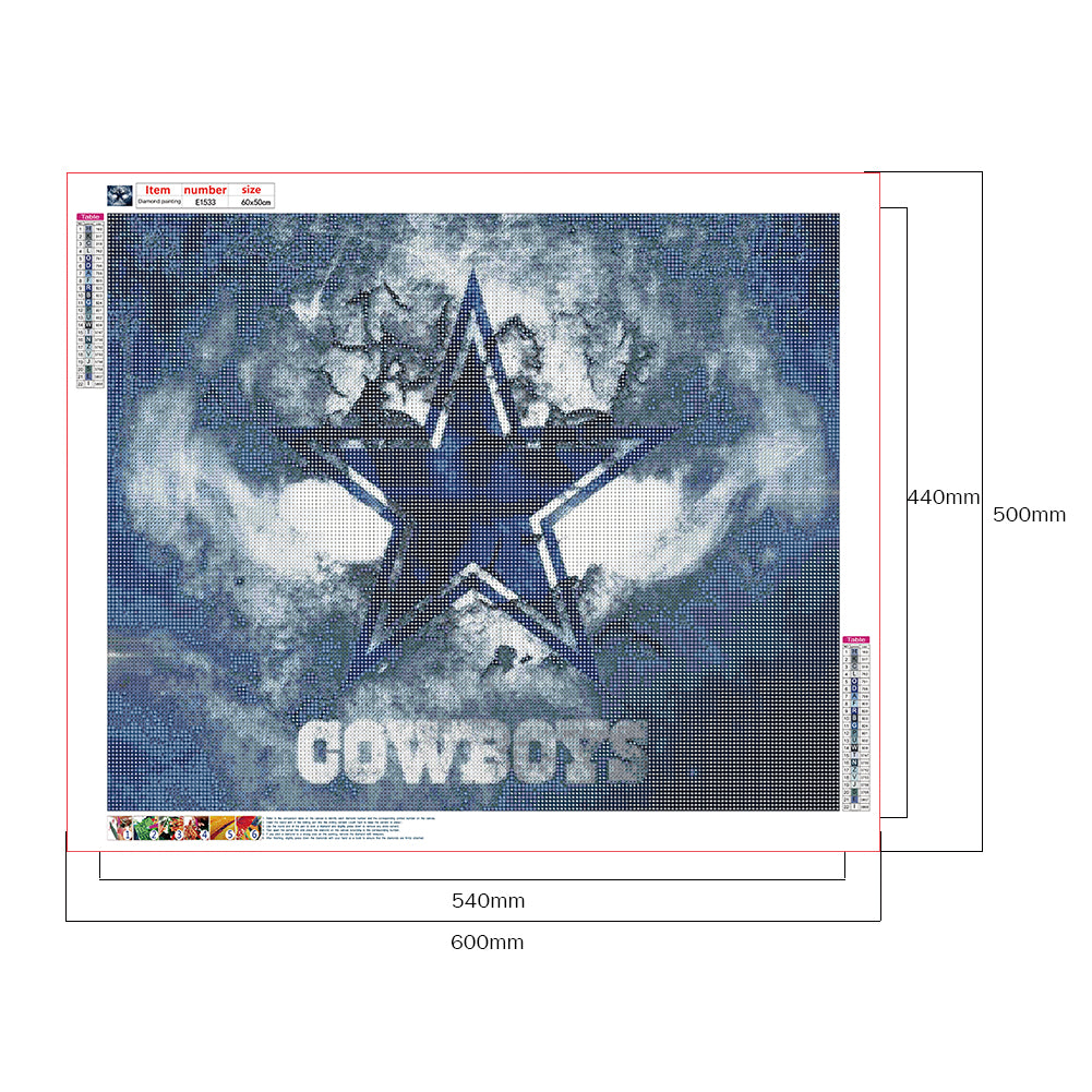 Dallas Cowboys Logo - Full Round Drill Diamond Painting 60*50CM