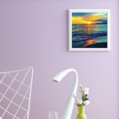 Sea ??Sunrise - Full Round Drill Diamond Painting 40*40CM