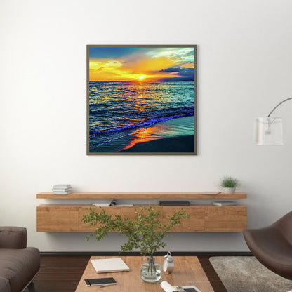 Sea ??Sunrise - Full Round Drill Diamond Painting 40*40CM