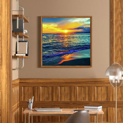 Sea ??Sunrise - Full Round Drill Diamond Painting 40*40CM