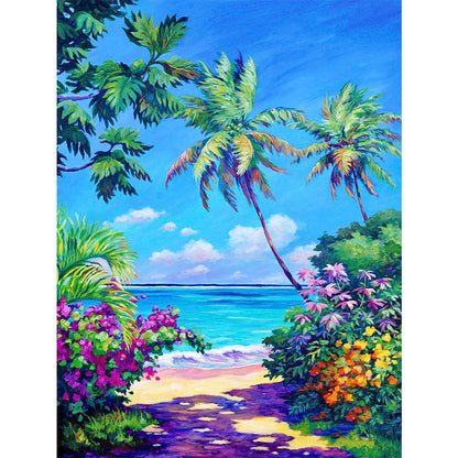 Seaside Scenery - Full Round Drill Diamond Painting 30*40CM