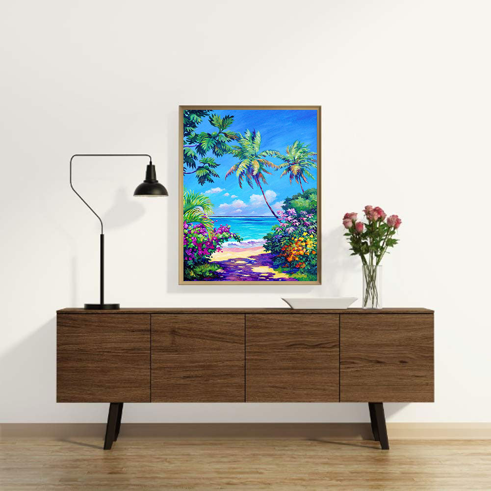 Seaside Scenery - Full Round Drill Diamond Painting 30*40CM