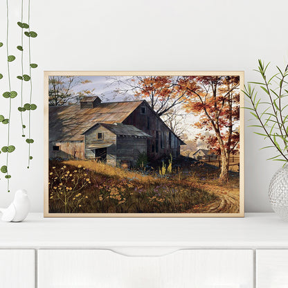 Country House - Full Round Drill Diamond Painting 40*30CM