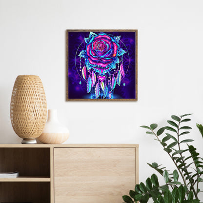 Rose Dream Catcher - Full Square Drill Diamond Painting 30*30CM