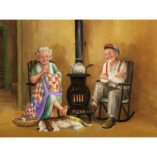 Old Couple - Full Square Drill Diamond Painting 40*30CM