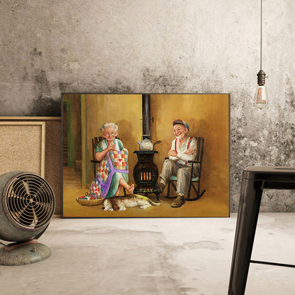 Old Couple - Full Square Drill Diamond Painting 40*30CM