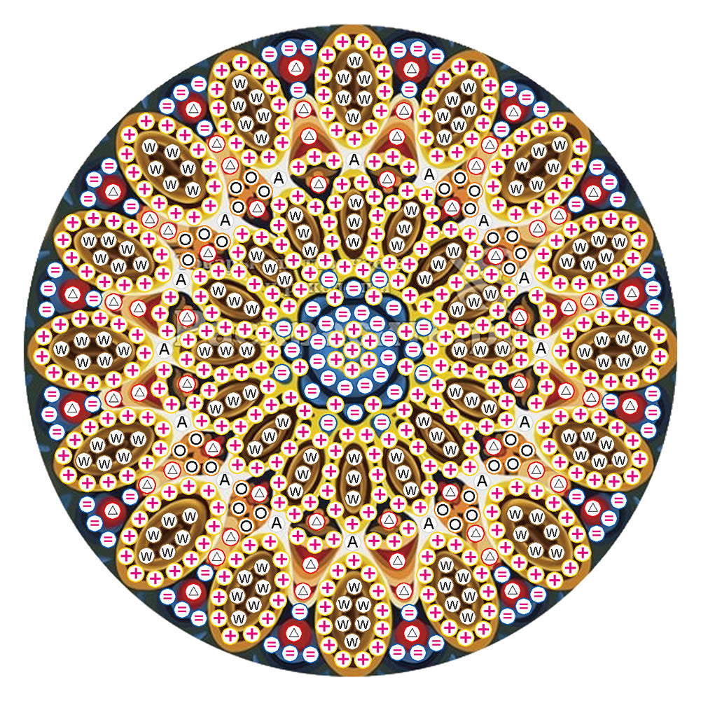 5D DIY Diamond Painting Mandala Wooden Round Coaster Cup Cushion Placemat