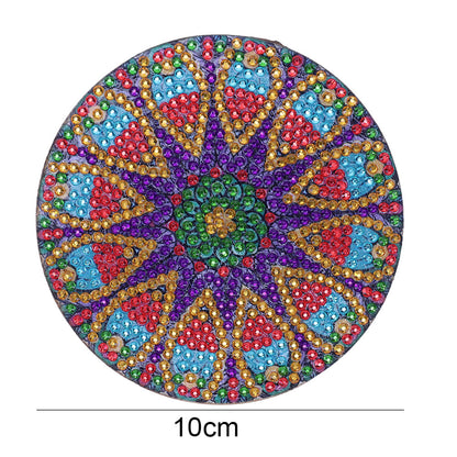 5D DIY Diamond Painting Mandala Wooden Round Coaster Cup Cushion Placemat