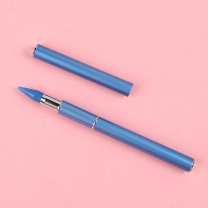 Dual Heads Gem Picking Point Drill Pen Diamond Painting Wax Pencil (Blue)