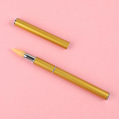 Dual Heads Gem Picking Point Drill Pen Diamond Painting Wax Pencil (Gold)