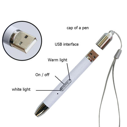 USB Recharge 5D Diamond Painting Embroidery Point Drill Pen Set (Purple A)