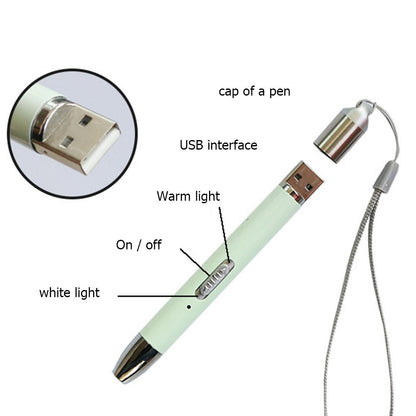 USB Recharge 5D Diamond Painting Embroidery Point Drill Pen Set (Green B)