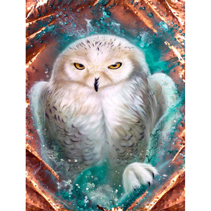 White Owl - Full Round Drill Diamond Painting 30*40CM