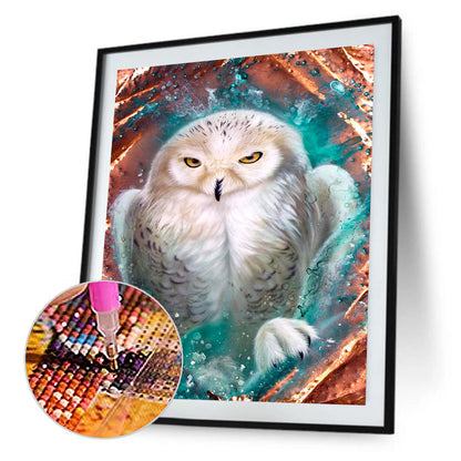 White Owl - Full Round Drill Diamond Painting 30*40CM