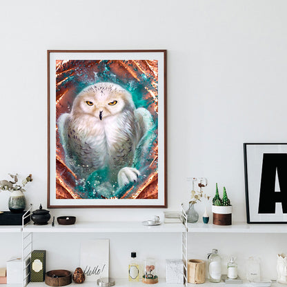 White Owl - Full Round Drill Diamond Painting 30*40CM