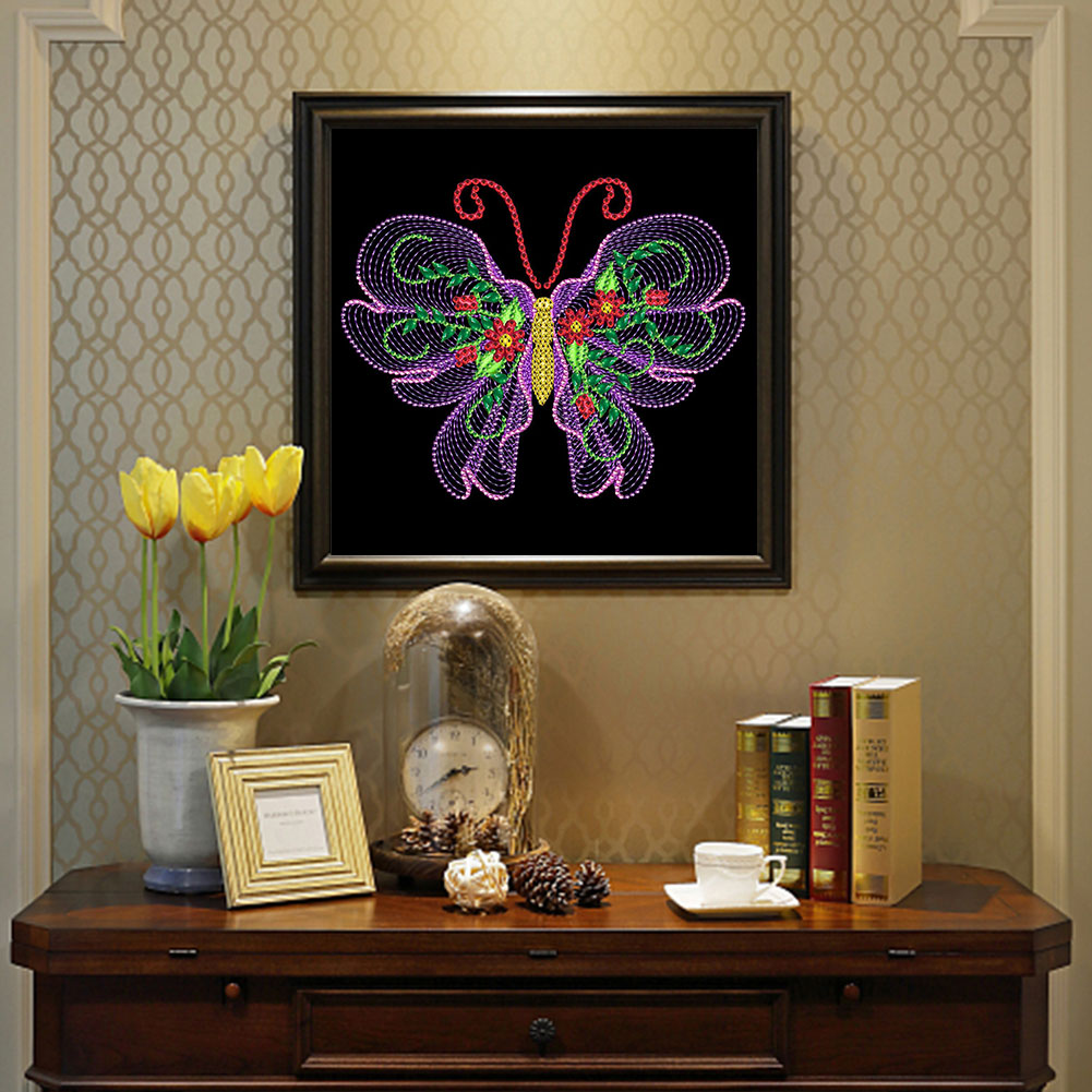 Butterfly - Special Shaped Drill Diamond Paiting 30*30CM