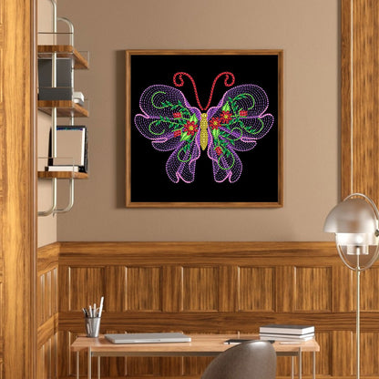 Butterfly - Special Shaped Drill Diamond Paiting 30*30CM