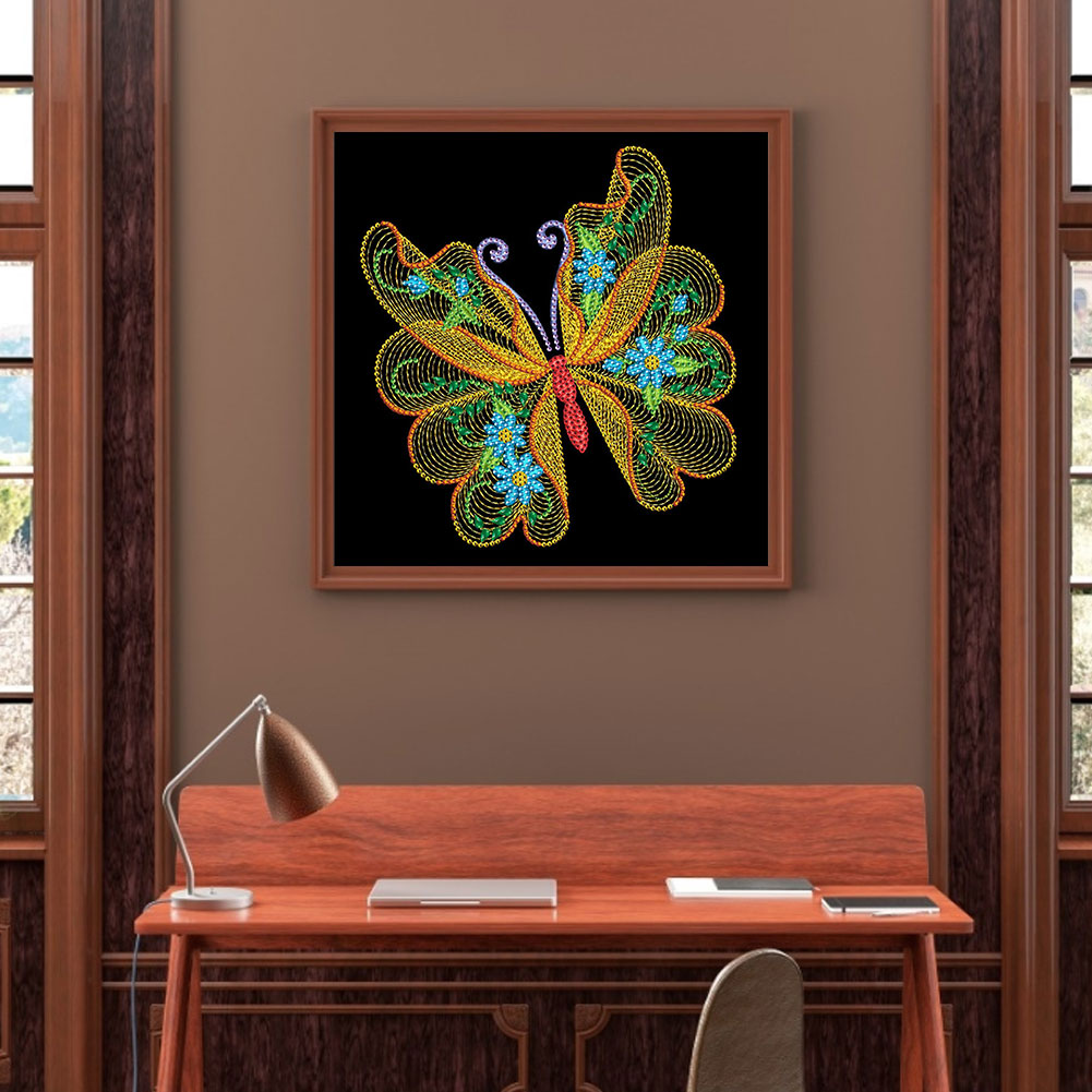 Butterfly - Special Shaped Drill Diamond Paiting 30*30CM