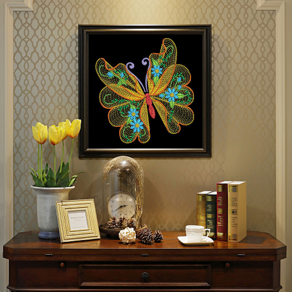 Butterfly - Special Shaped Drill Diamond Paiting 30*30CM