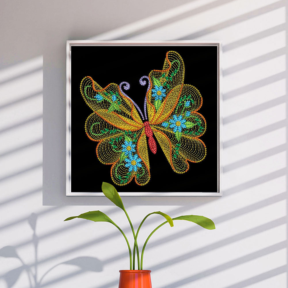 Butterfly - Special Shaped Drill Diamond Paiting 30*30CM